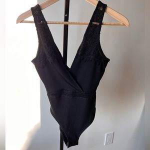 Top Shop Black Lace Bodysuit (S)